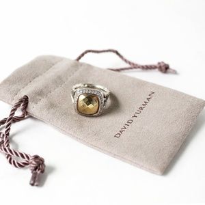 14 mm David Yurman Albion Ring with Gold Dome and Diamonds